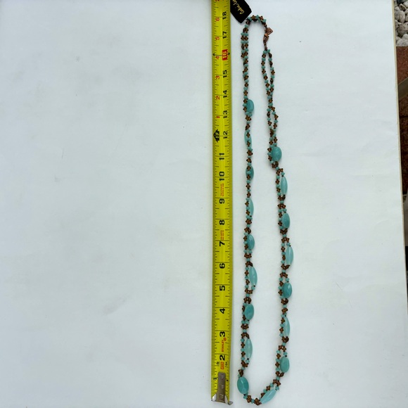 Blue with Copper Cookie Lee Necklace - Picture 4 of 5